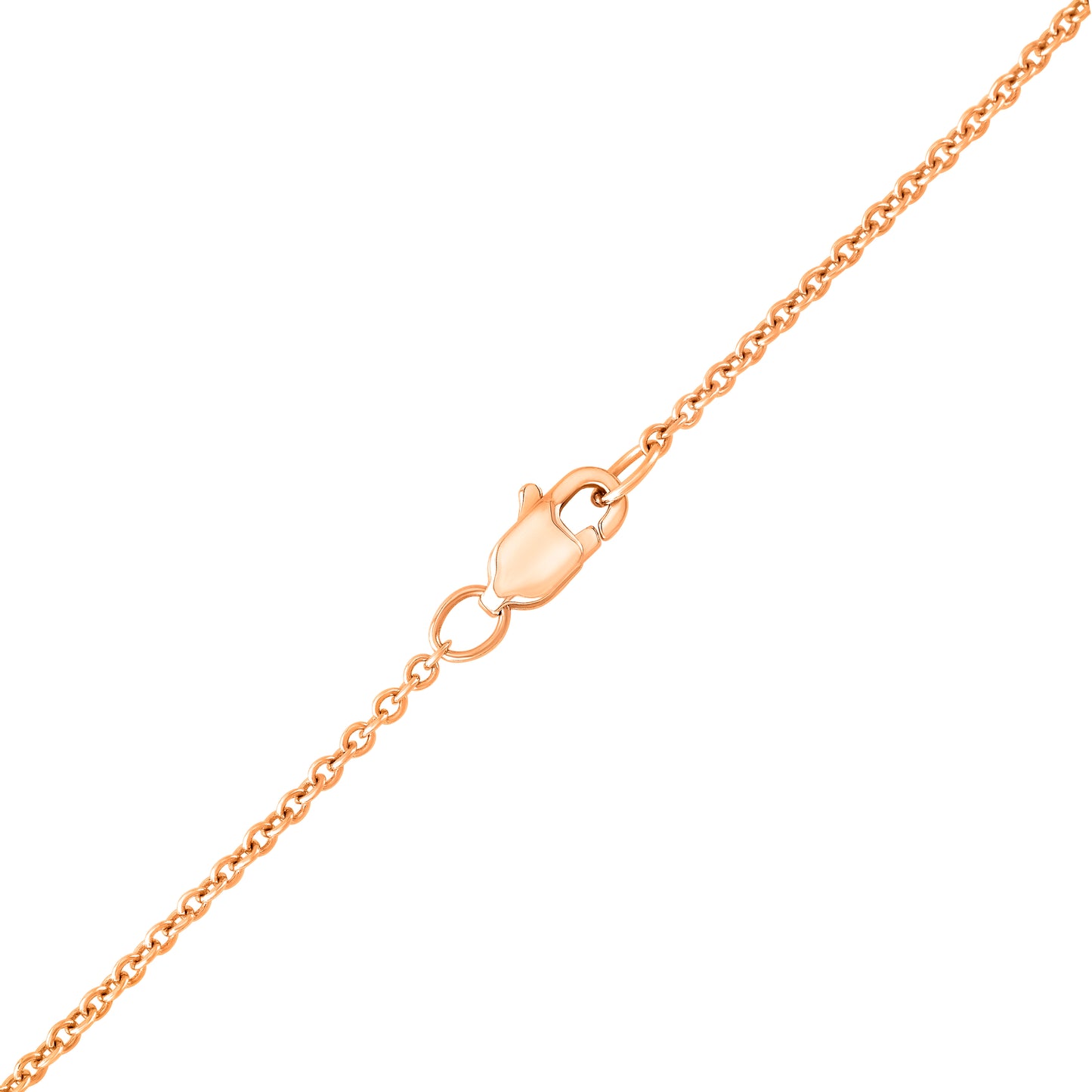 zen pendant in rose gold and diamonds