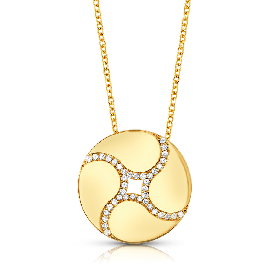 yin yang yang yang pendant in yellow gold and diamonds